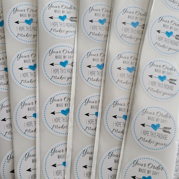 50 YOUR ORDER MADE MY DAY Stickers 1.5" - Picture 6 of 10